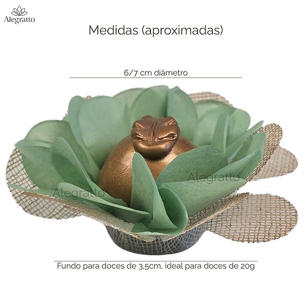 Forminha Soneto Papel com tela - Verde Menta