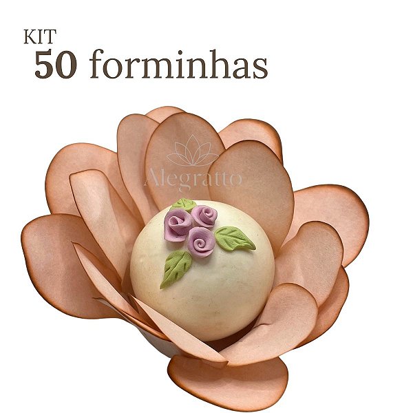 Kit 50 forminhas Bela Papel - Nude