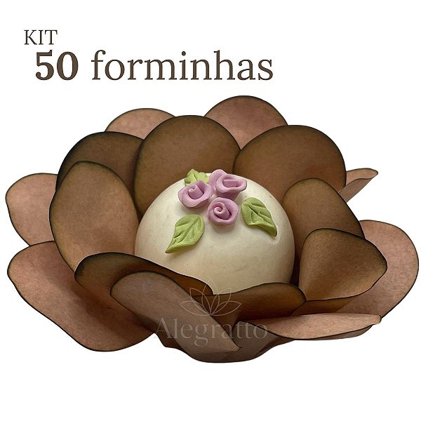 Kit 50 forminhas Bela Papel - Marrom