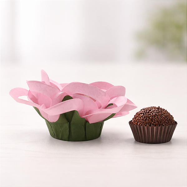 kit 100 forminhas Luna Papel - Rosa