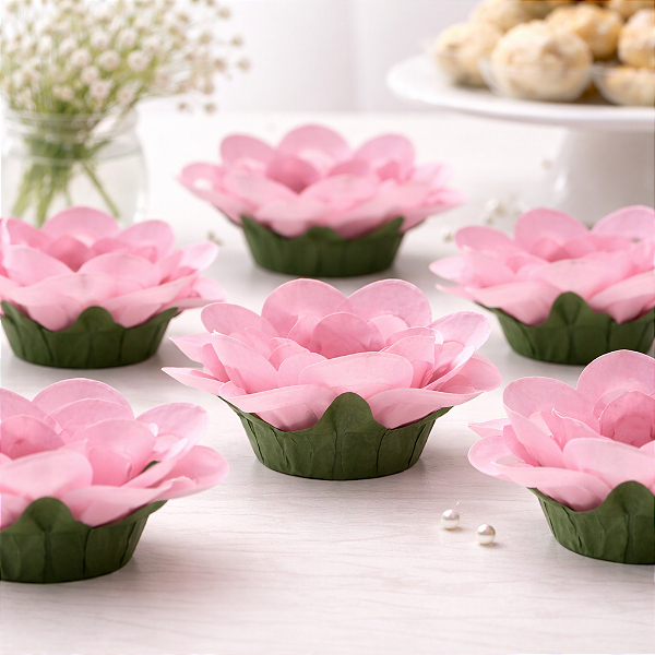 kit 25 forminhas Luna Papel - Rosa