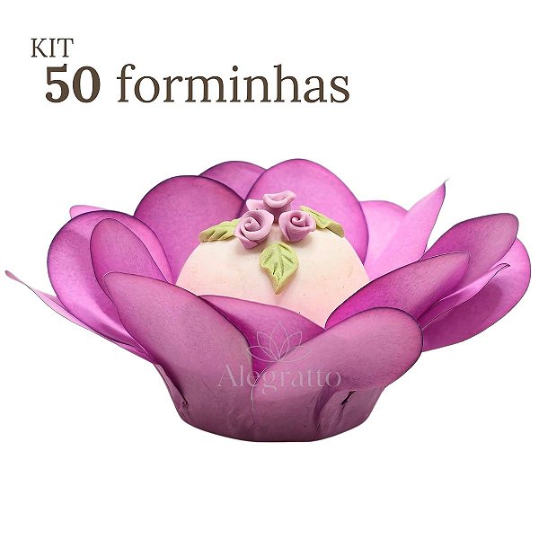 Kit 50 Forminhas Bela Papel - Magenta