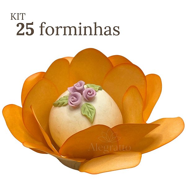 Kit 25 Forminhas Bela Papel - Laranja