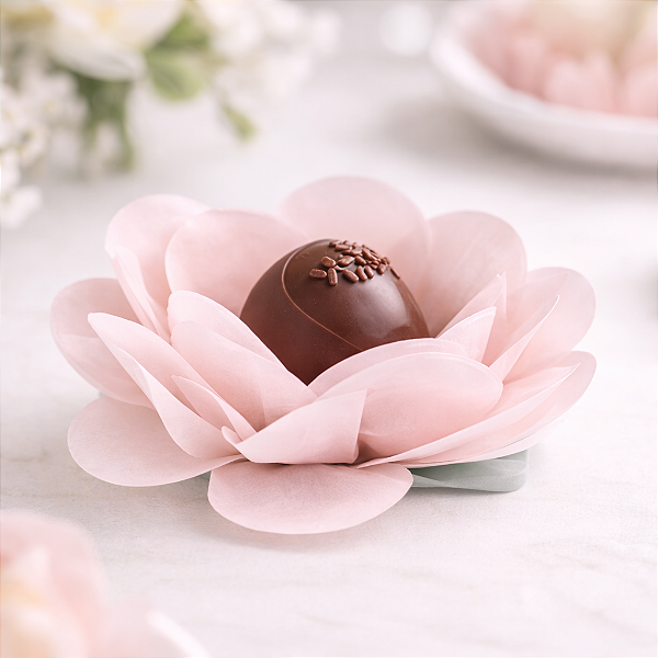 Kit 50 Forminhas Floratta Papel - Rosa nude