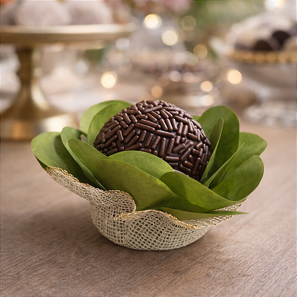 Forminha Lunita Papel com tela - Verde pistache