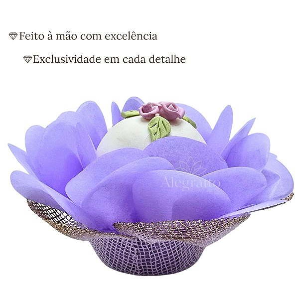 Forminha Lunita Papel com tela - Lilás