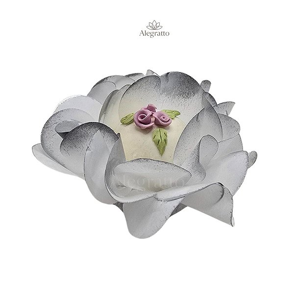 Forminha Delicatta Papel - Branco com prata