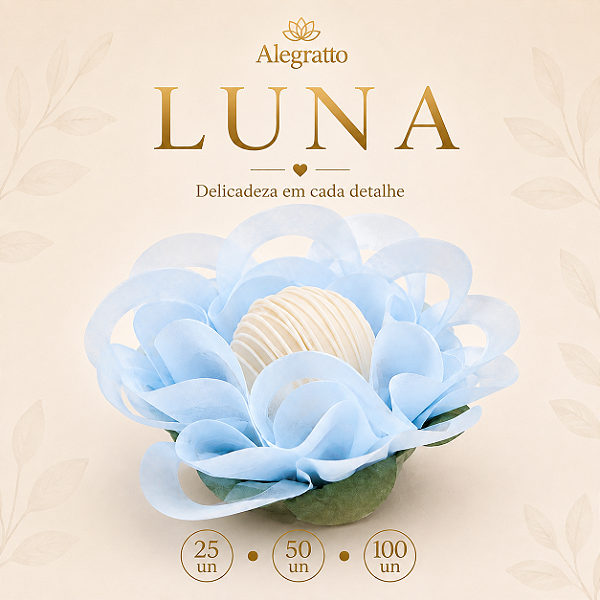 Kit forminhas Luna de Papel - Azul bebê para docinhos
