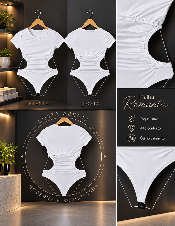 Blusa Body Malha Elastano Lycra Juvenil Menina Manga Curta