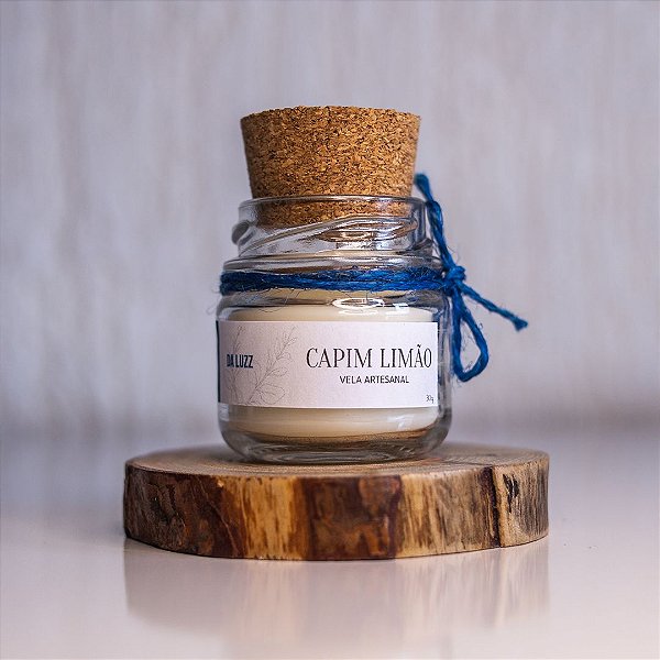Capim Limão - Mini Vela Rolha