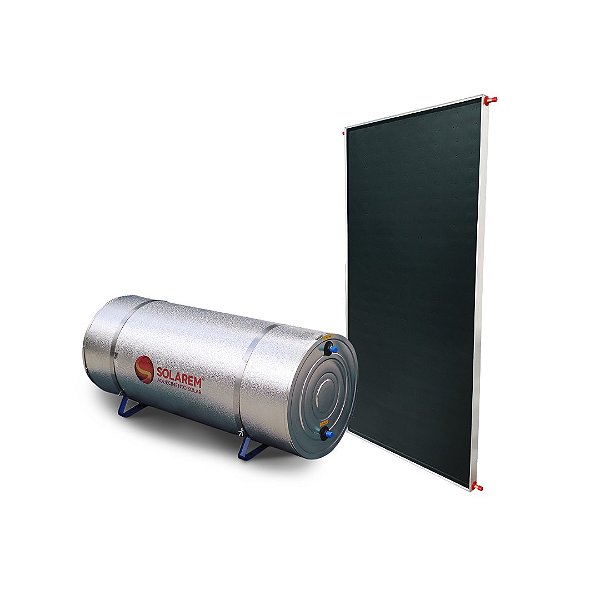 Aquecedor Solar 200litros Solarem aco INOX 444 + Coletor Solar Lira 171,1 kwh/mês