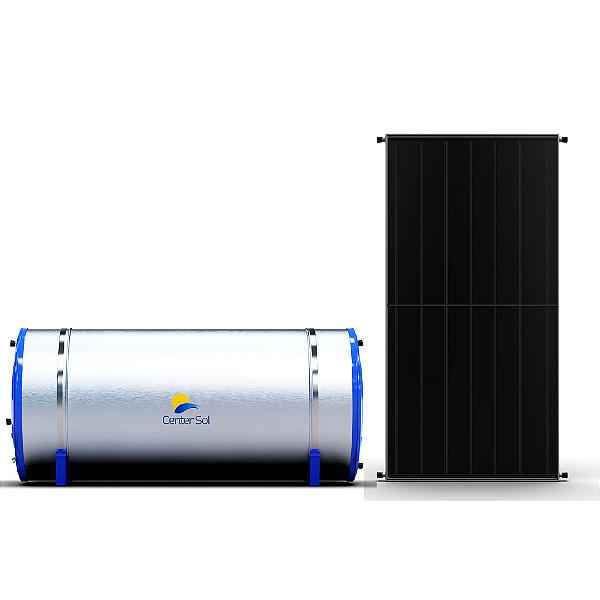 Aquecedor solar 200 litros aço inos 304 Center sol com 1 coletor 2x1