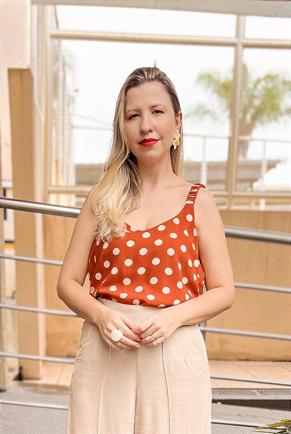 Blusa Natália terracota