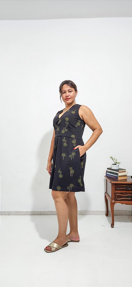 Vestido Curto Karina Coqueiros em viscose