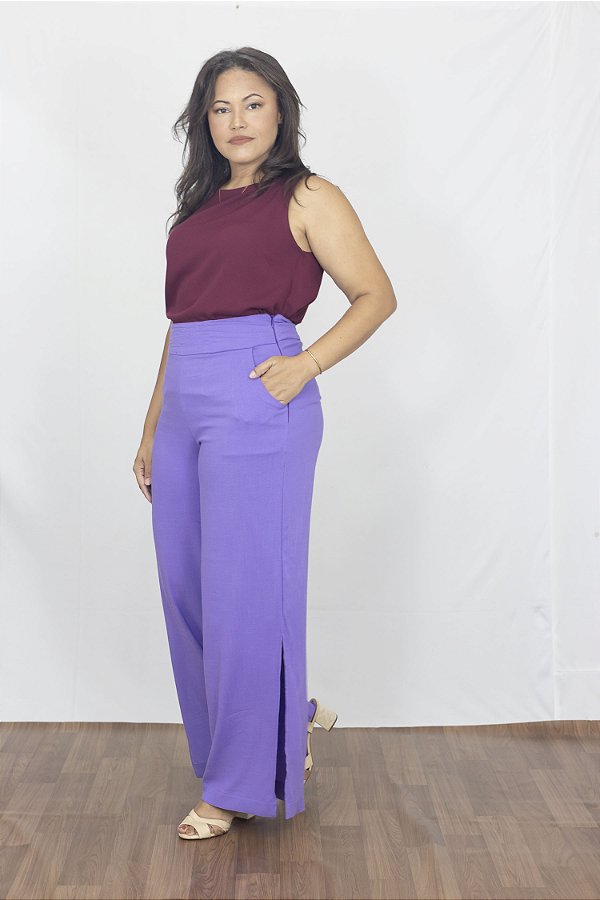 Blusa Alana em viscose Vinho