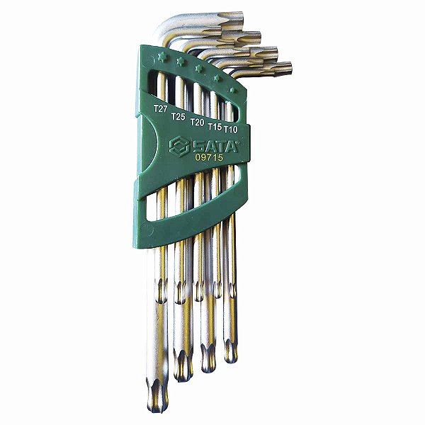 Jogo de Chave Torx Abaulada L T10 a T50 9Pç SATA ST09715
