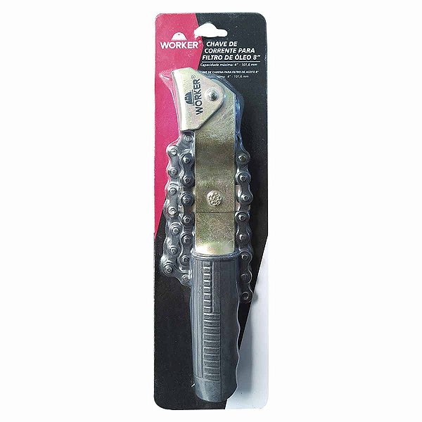 Chave Saca Filtro De Óleo Serviço Pesado Corrente 8" WORKER
