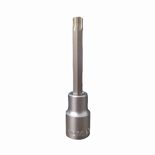 Soquete Torx Longo Aço Cromo-Vánadio 1/2 VONDER