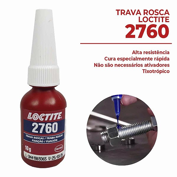 Trava Rosca Loctite Fixador Alta Resistência 2760 10g - Parafusos e ...