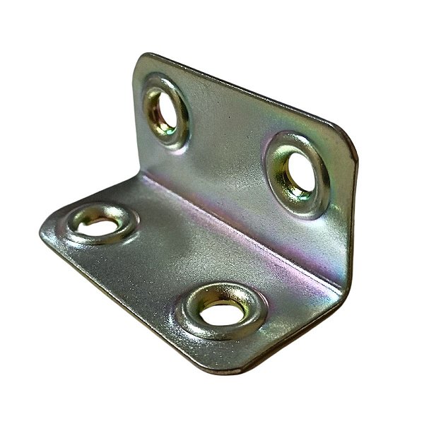 Placa Contoneira de Junção Dobrada 4 Furos 40 X 20 x 1mm Aço