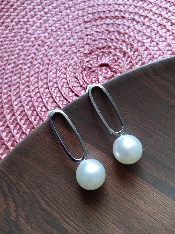 Brinco Pendente Pérola