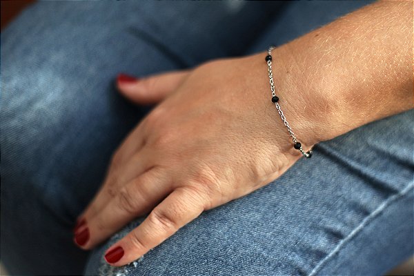 Pulseira de Pedrinha Facetada