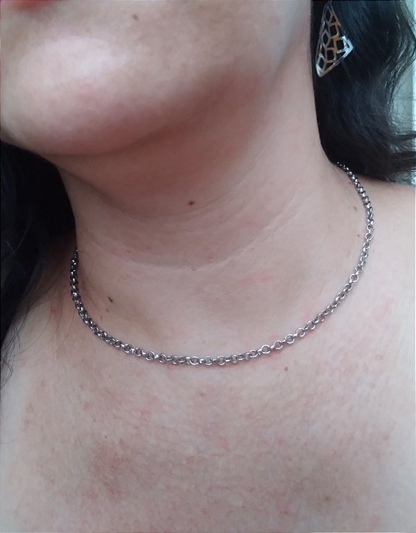 Choker Corrente de Elo Português