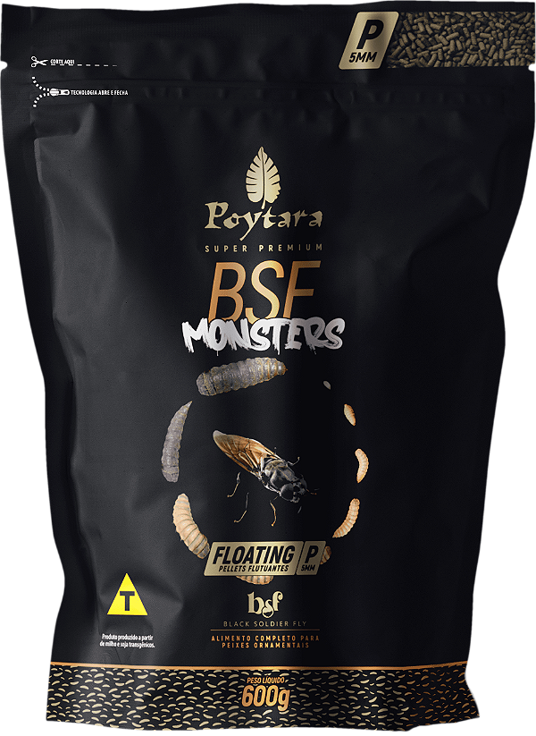 Ração BSF Monster Floating P 600g Poytara