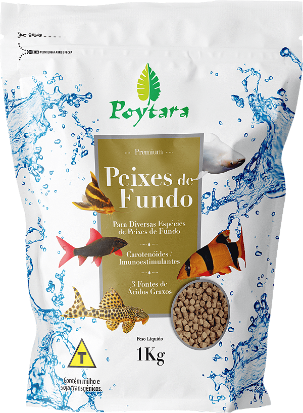 Ração Peixes De Fundo 1kg Poytara