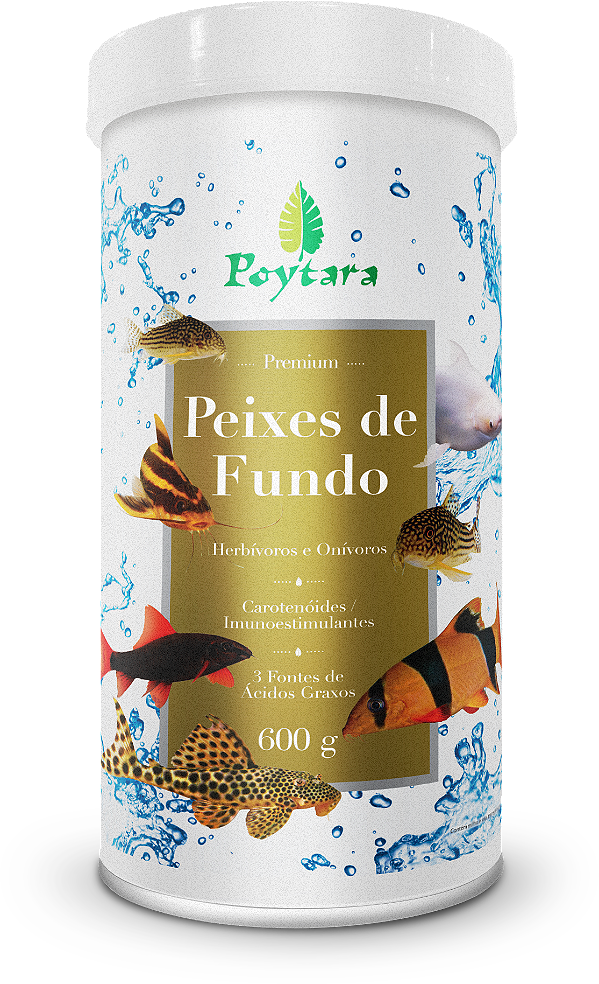Ração Peixes De Fundo 600g Poytara