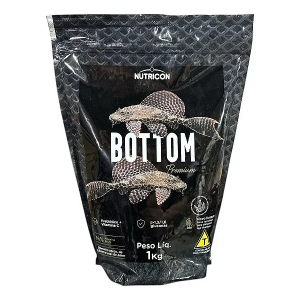 Ração Peixes De Fundo Cascudos Bottom Fish Nutricon 1 Kg Bag