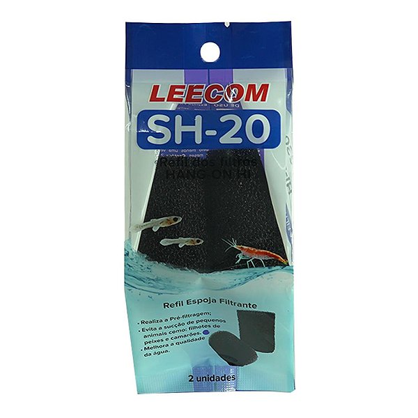Refil Filtro EXT Hang-on Leecom - Esponja Filtrante (pack 2UN)