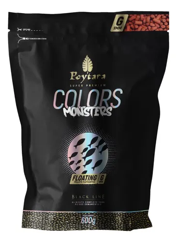 Ração Poytara Black Line Colors Monster Floating g 600G (bag)