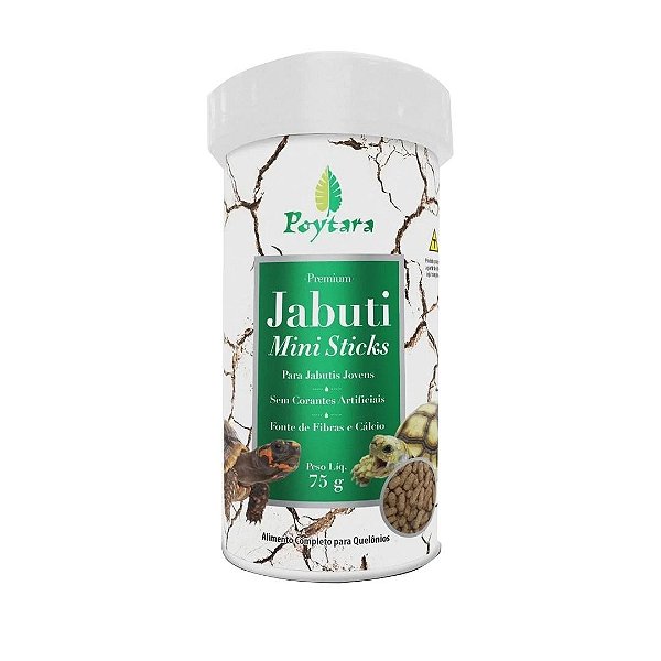 Ração Poytara Jabuti Mini Sticks 75G