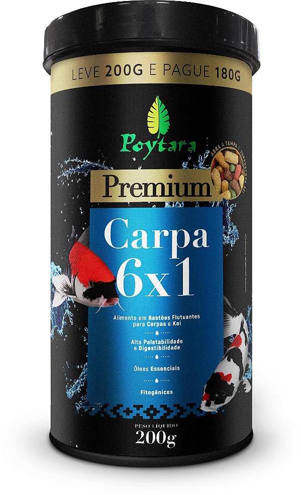 Ração Poytara Carpa Mix (6X1) 200G