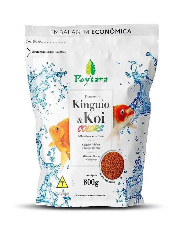Ração Poytara Kinguio & Koi Colors 800G (bag)