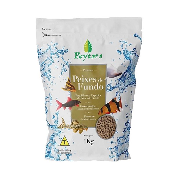 Ração Poytara Peixes de Fundo 1KG (bag)