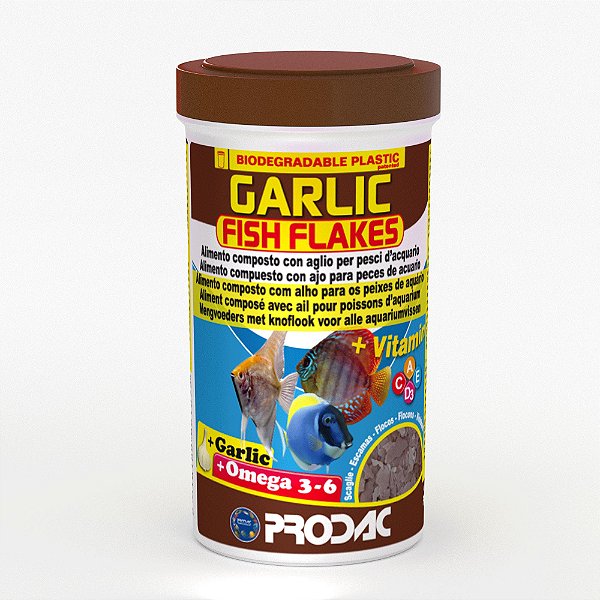 Ração Prodac Garlic Fish Flakes 20G