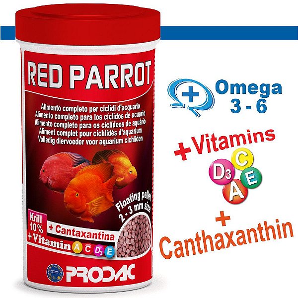 Ração Prodac Red Parrot (papagaio) Granules 550G