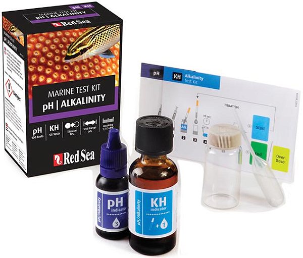 Teste Red Sea Marine Test KIT PH/Alkalinity (ph/Kh) - 100/55 Testes