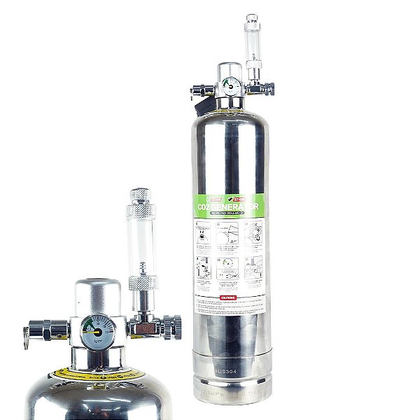 Cilindro P/ CO2 Caseiro Soma C/ Reg./Man./Conta Bolha e Solenoide 220V