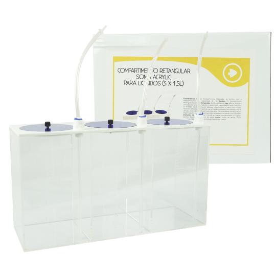 Compartimento Retangular Soma Acrylic P/ Liquidos (3 X 1,5L)
