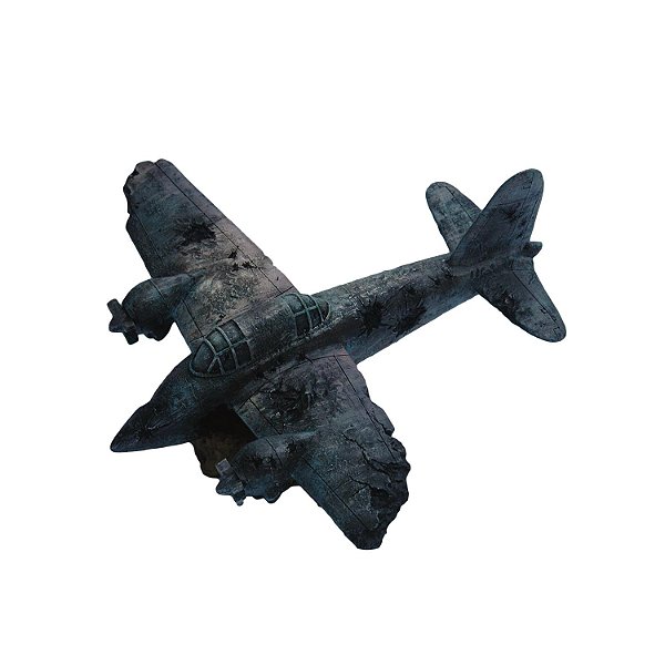 Enfeite de Resina Soma Deco Aviao de Guerra