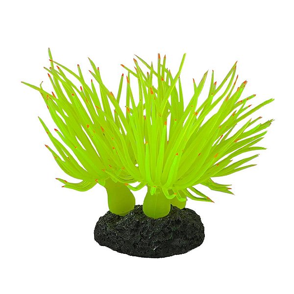 Enfeite de Silicone Soma anêmona Long Tentacle Amarela - Multi