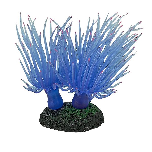 Enfeite de Silicone Soma anêmona Long Tentacle Azul - Multi
