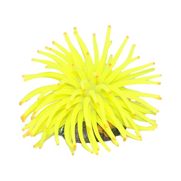 Enfeite de Silicone Soma anêmona Short Amarela 11 cm