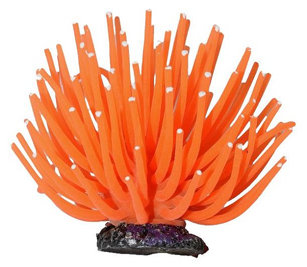 Enfeite de Silicone Soma anêmona Short Laranja 6 cm