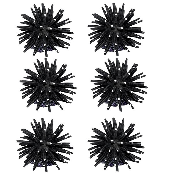 Enfeite de Silicone Soma anêmona Short Preta 4,5 cm (6 Un)