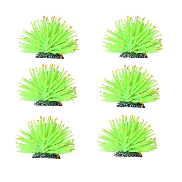 Enfeite de Silicone Soma anêmona Short Verde 4,5 cm (6 Un)