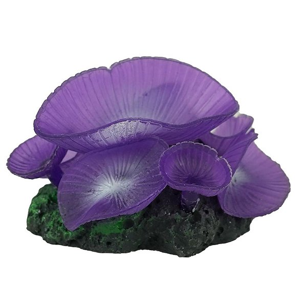 Enfeite de Silicone Soma Coral Mushroom Giant Roxo